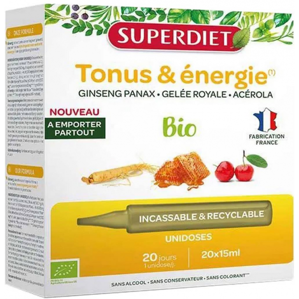 Super Diet Tonus & énergie unidose bio 20x15ml